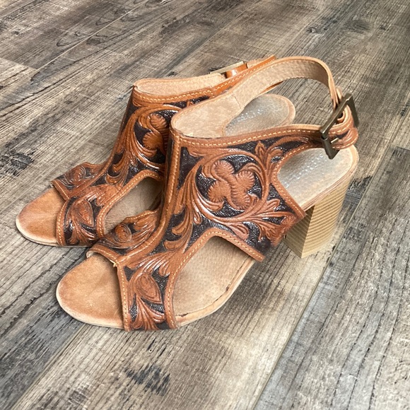 Roper Shoes - Roper Tooled leather heels